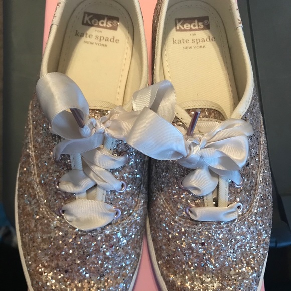 Kate Spade Glitter Keds Rose Gold Multi 